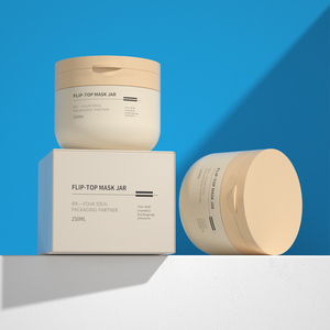 Hot bán nhựa mỹ phẩm <span class=keywords><strong>Jar</strong></span> với Flip <span class=keywords><strong>cap</strong></span> 250ml PP mặt kem <span class=keywords><strong>Jar</strong></span> cơ thể chà container - Product Image 1