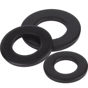 Black Flat Washers 8.8 Grade Iron Round For Screws Construction Industry DIN Standard GB97 - Product Image 1