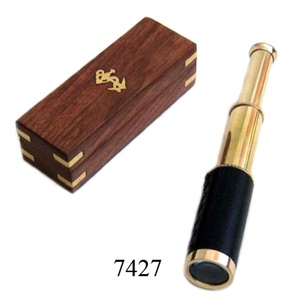 Telescopio astronómico de plata vintage de 15 pulgadas con caja de madera dura negra elegante, fabricantes y exportadores indios - Product Image 5