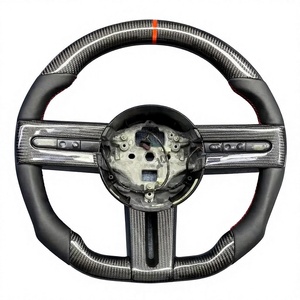 Volant personnalisé en fibre de carbone véritable pour Ford <span class=keywords><strong>Mustang</strong></span> <span class=keywords><strong>GT</strong></span> <span class=keywords><strong>2006</strong></span> 2007 2008 2009 S197 4.6L <span class=keywords><strong>V8</strong></span>, amélioration de l'intérieur - Product Image 4