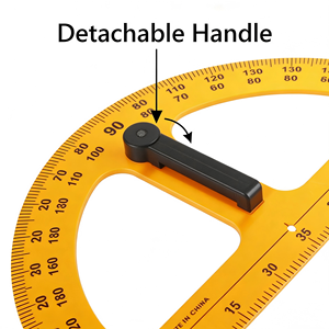 Ensemble d'enseignement <span class=keywords><strong>de</strong></span> la géométrie pour collégiens et lycéens ZKJ – Règle en plastique HIPS épaissie et rapporteur triangulaire pour le <span class=keywords><strong>dessin</strong></span> <span class=keywords><strong>mathématique</strong></span> - Product Image 3