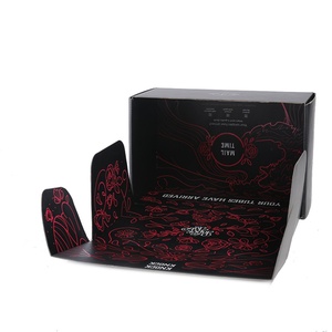Custom Printed Recyclable Luxury Packaging Box With Own Logo Shoes Black Foldable Cardboard Clothing Packaging Box - Product Image 2