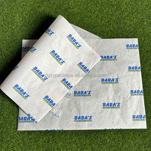 Emballage de biscuits personnalisé avec logo imprimé, papier alimentaire de qualité alimentaire, papier ciré pour boucher, papier résistant à la graisse pour hamburgers, papier d'emballage pour viande de charcuterie, papier sandwich enduit de PE - Product Image 1