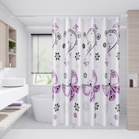 Rideaux de douche PEVA imperméables de haute qualité Design moderne personnalisé pour la maison hôtel salle de bain utilisation