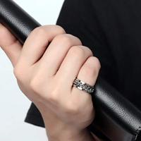 Anneau rotatif alphanumérique en acier inoxydable 316L, nom créatif de créateur, bijoux pour hommes