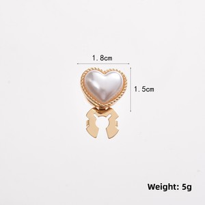 Bouton en métal de luxe orné de strass pour <span class=keywords><strong>col</strong></span> de chemise femme, élégant, <span class=keywords><strong>blanc</strong></span> et doré, <span class=keywords><strong>cache</strong></span>-bouton, boutons de manchette, vente en gros - Product Image 4