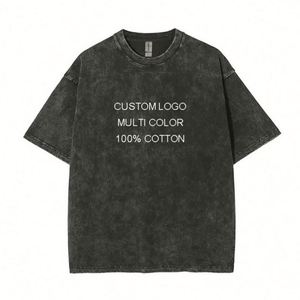 Design Wholesale Men's T-<b>shirts</b> Plain Heavyweight Cotton Acid Washed T <b>Shirt</b> Custom Logo Oversized T <b>Shirt</b> Men - Product Image 3
