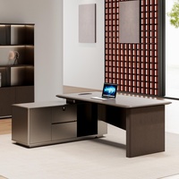 Bureau de direction de luxe, table de patron de luxe, design de bureau de direction, bureau en bois, bureau de gestionnaire
