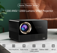 Projecteur intelligent WiFi LED CR67 1200 ANSI, 1080 LCD, haut-parleurs Home Cinéma, Android 11 pour les entreprises et l'éducation