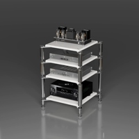 GOB-059 Hi-Fi Amfi Rafı Ses Sistemi Standı Hoparlör Rafı AV Ekipman Dolabı Darbeye Dayanıklı İzoleli Raf (Amfi ve CD Çalar için)