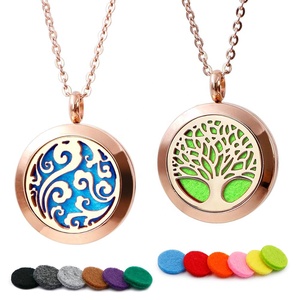 Collier diffuseur d'huiles essentielles électriques en or rose réglable de 24 pouces pour femmes, pendentif pour voiture, 1 an de garantie pour la maison - Product Image 2