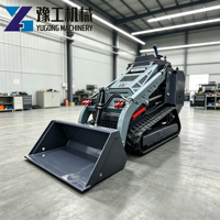 YG New Mini Skid Steer Loader Mesin Diesel dengan Track Crawler Kapasitas Bucket 0.15m Momen Beban Tinggi Tinggi Pemuatan Maksimum 2000mm
