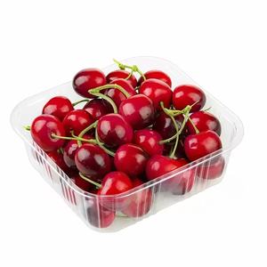 Boîte en plastique transparente PET RPET recyclable de 10 oz et 12 oz, barquette à clapet, plateau pour fruits frais, cerises, conteneur d'emballage avec trou - Product Image 6