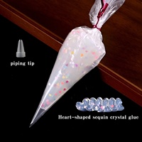 Colle à paillettes en forme de cœur évidé, non toxique et écologique, pour projets DIY délicats comme les coques de téléphone