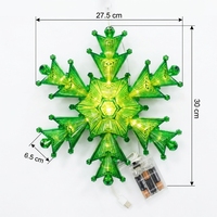 LED Warmweiße Plastik-Spiegel-Schneeflocken-Hängelampe USB-Betrieben 3 Stück Schneeflocken-Ornament 30CM Guangdong Weihnachtsdekoration