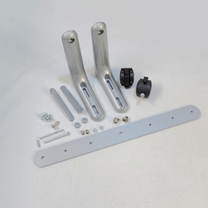 Screen Legs <b>Silver</b> Aluminum Alloy Steel Furniture Leg With Movable Pulley <b>Bracket</b> For Office Partition Entrance Use - Product Image 2