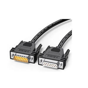 Câble de connexion DB15 de qualité industrielle, mâle-mâle vers femelle, câble de données 15 broches, 2 rangées de 15 broches, câble de port série et de port parallèle - Product Image 1