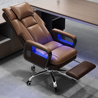 Chaise de jeu HANYEE en cuir PU de luxe multifonctionnelle, chaise de jeu pour ordinateur, chaise de course RGB avec repose-pieds