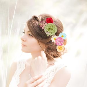 210 mini-têtes <span class=keywords><strong>de</strong></span> fleurs artificielles en soie 3D, en vrac, roses, marguerites, tournesols, pour mariages et artisanat, résistantes à la poussière et à l'<span class=keywords><strong>eau</strong></span> - Product Image 5