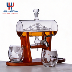 Distributeur de verres à whisky pour bar à domicile, 1250 ml, ensemble de carafe à whisky avec 2 verres à whisky et un magnifique support dans un coffret cadeau - Product Image 2
