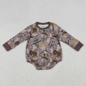 Ropa de Dormir Infantil Estilo Caza, Camuflaje con Estampado de Ciervo, Pavo y Pato, Manga Larga, para Niños - Product Image 6