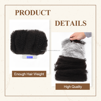 Cheveux afro crépus brésiliens Remy humains en vrac pour tresses, Originea Twist Dreadlocks Repair Hair