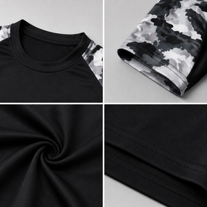 Camiseta de Entrenamiento con Camuflaje Personalizado para Hombre, Camiseta Táctica de Alto Rendimiento, Fabricante y Proveedor de Ropa Deportiva con Marca Privada OEM ODM - Product Image 3