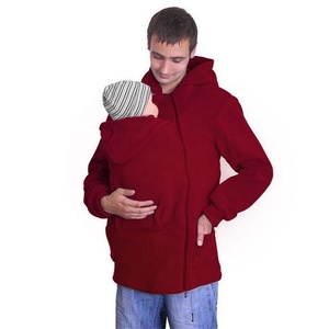 Felpe 2021 multifunzionale marsupio bambino papà padre felpe invernali cappotto da indossare con cerniera spessa <span class=keywords><strong>giacca</strong></span> di cotone - Product Image 5
