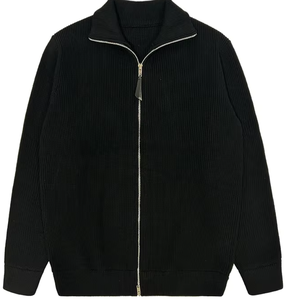 <span class=keywords><strong>Cardigan</strong></span> di Lusso Personalizzato di Alta Qualità con <span class=keywords><strong>Zip</strong></span> Frontale, Collo Alto e Tasche Laterali per l'Inverno - Product Image 2