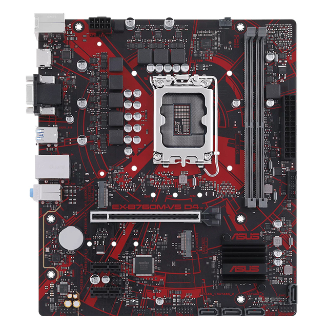 ASUS EX-B760M-V5 D4  Motherboard with 64GB DDR4 Memory Socket Support Intel 13th and 12th Core Processors I9-13900K/ I7-12700KF