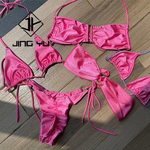 Traje de Baño Hawaiano de Alta Calidad, Satinado, de Poliéster Reciclado de Alta Calidad - Product Image 2