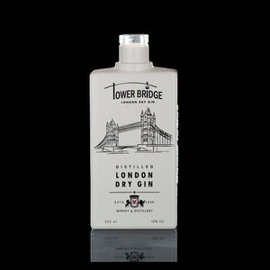 Botella vacía de ginebra pintada de blanco, ginebra <span class=keywords><strong>London</strong></span> Dry al por mayor - Product Image 1