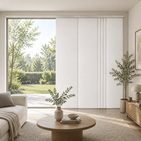Persianas Verticales de Alta Calidad con 4 Rieles, 100% Opacas, Ajustables, con Control Deslizante, para División de Habitaciones