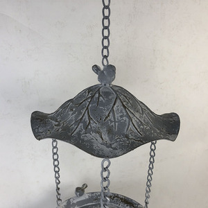 Comedero para Pájaros Colgante de Jardín, Diseño de Hoja, Adorno Metálico para Exteriores, Resistente al <span class=keywords><strong>Agua</strong></span>, Estilo Rústico/Antiguo, para Pájaros Silvestres, Vintage - Product Image 4