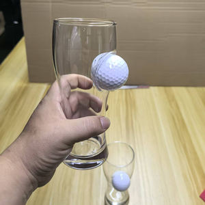 Verres à <span class=keywords><strong>whisky</strong></span> ou à bière <span class=keywords><strong>de</strong></span> 430 ml avec une vraie <span class=keywords><strong>balle</strong></span> <span class=keywords><strong>de</strong></span> <span class=keywords><strong>golf</strong></span> coincée à l'intérieur - Product Image 4