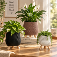 Pot de plante créatif personnalisé avec pieds, imprimé en 3D, jardinière décorative pour plantes succulentes, fleurs, décoration intérieure