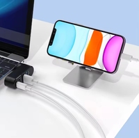 Mini 180 degrés rotatif 4 Ports USB 3.0 2.0 Hub Type C transfert de données haute vitesse U disque séparateur Hub pour ordinateur portable MacBook PC