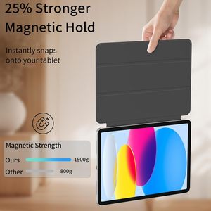 Étui magnétique <span class=keywords><strong>Smart</strong></span> Folio pour <span class=keywords><strong>iPad</strong></span> (A16) 11e/10e génération, Housse de tablette à trois volets avec fonction veille/réveil automatique, <span class=keywords><strong>Coque</strong></span> fine - Product Image 3