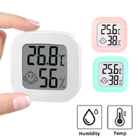 Termometer higrometer Digital LCD, termometer elektronik portabel Mini LCD untuk kamar bayi