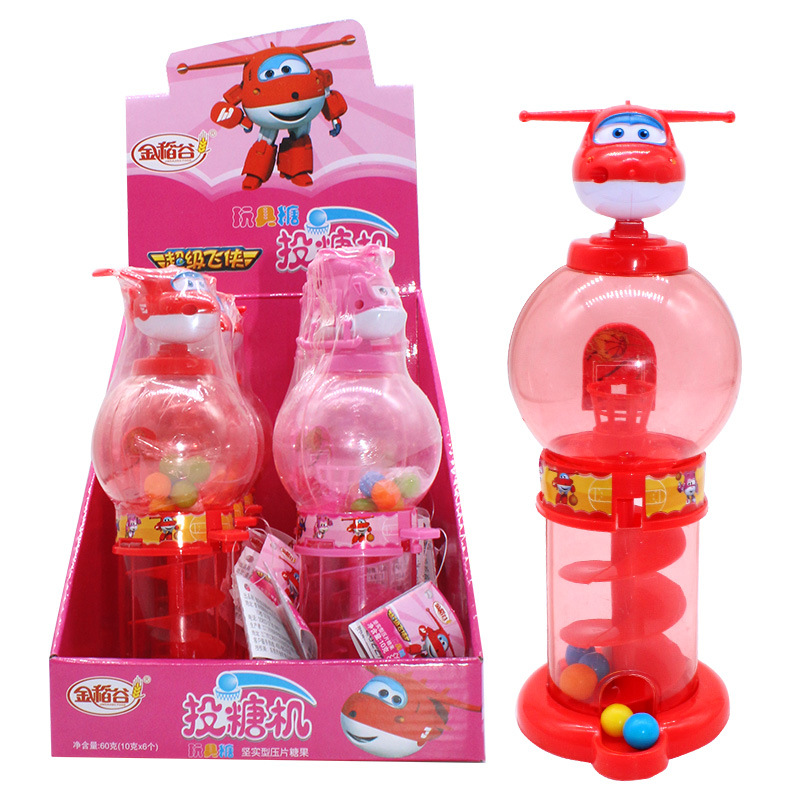 Машина для стрельбы супер-вспышка герои конфеты Мультяшные Игрушки для мальчиков и девочек Детские креативные забавные снэки детства