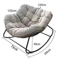 Fauteuil à Bascule de Luxe Confortable et Épais, Design Moderne pour Salon et Chambre, Chaise Longue de Loisir