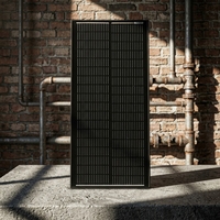 Module solaire rigide en verre noir haute efficacité 100W, panneau photovoltaïque robuste 12 volts pour camping-car, système hors réseau