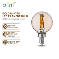 Ampoule LED à filament multi-CCT personnalisable G16.5 G50, verre ambré, 2W 4W 5.5W, globe en verre E12 pour éclairage suspendu décoratif