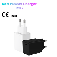 Chargeur de téléphone portable multi-ports USB Type C à charge ultra-rapide GaN PD 45W OEM tendance en gros pour iPhone