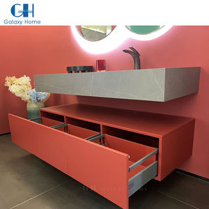 Tocador colgante <span class=keywords><strong>de</strong></span> pared con Doble espejo para baño, Mueble <span class=keywords><strong>de</strong></span> diseño Led con Doble espejo - Product Image 4