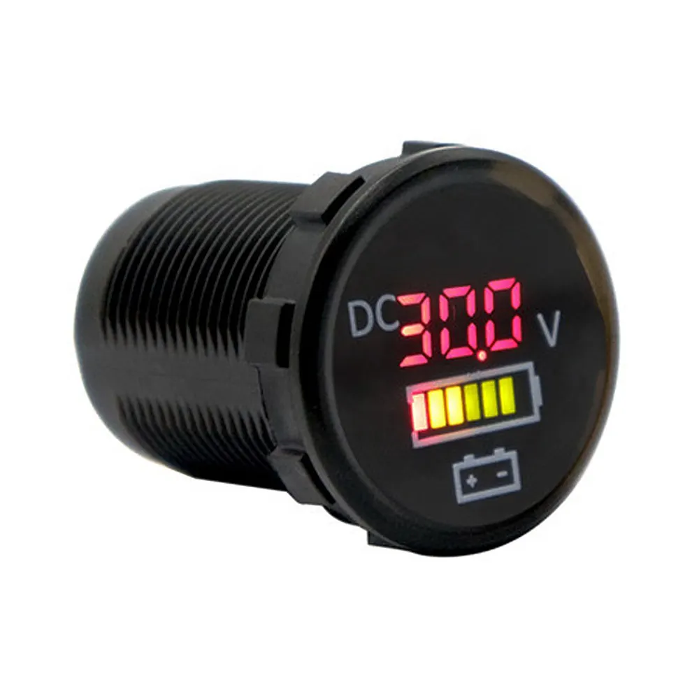 12V CE LED su geçirmez araba voltmetre göstergeleri net bir doğru okuma ile DC güç kaynağı dijital ekran tekne voltmetre