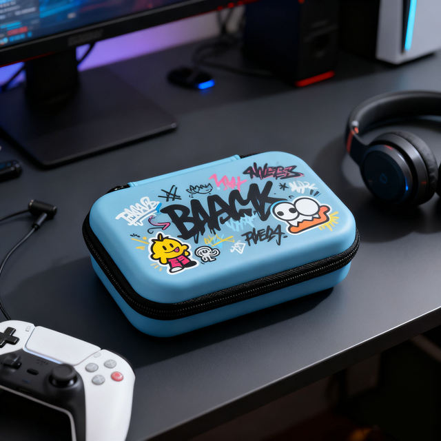 Fashionable Waterproof EVA Gaming Console Packaging Storage Box Custom Cartoon Graffiti Gaming Controller EVA Storage Case