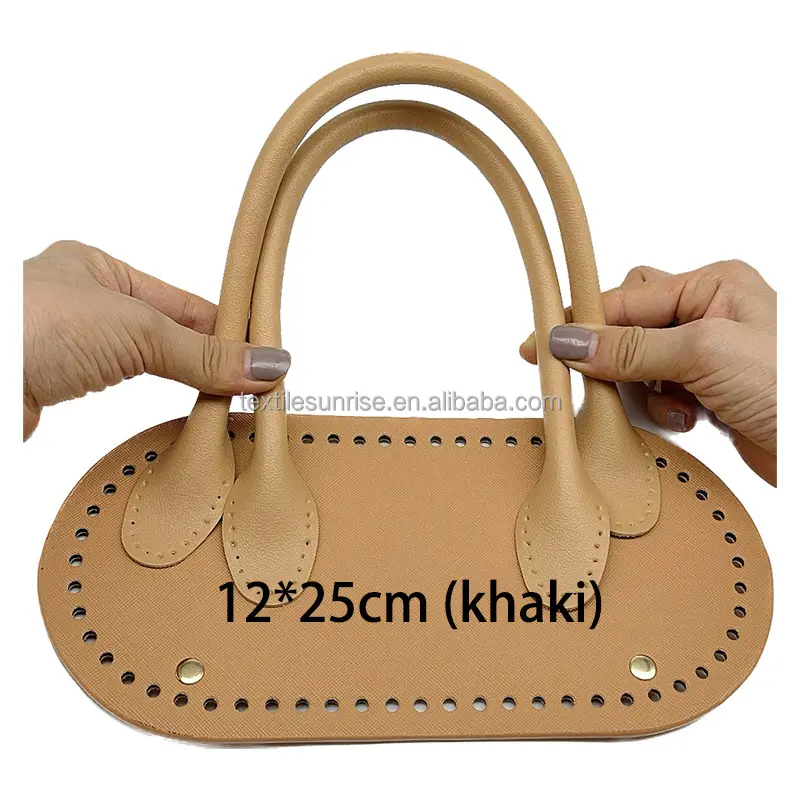 उपकरण बुनाई Crochet पु चमड़े के बैग नीचे शेपर पैड बैग कील हैंडल के साथ नीचे पर्स आधार