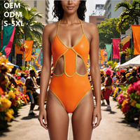 Maillot de bain une pièce découpé style monokini pour le Carnaval de Trinité-et-Tobago, costume de défilé, tailles S-5XL, tenue des Mardi Gras des Caraïbes, personnalisable