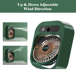 Nouveaux produits pour la maison intelligente : Ventilateur de climatisation, ventilateur de bureau, ventilateur de refroidissement, humidificateur rechargeable USB, vaporisateur portable - Product Image 2